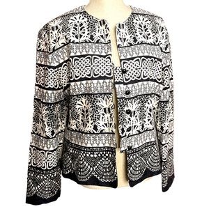 Adrianna Papéll Black & White 100% Cotton Jacket